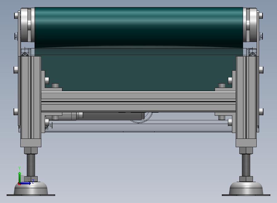 2米皮带线流水线 左视图