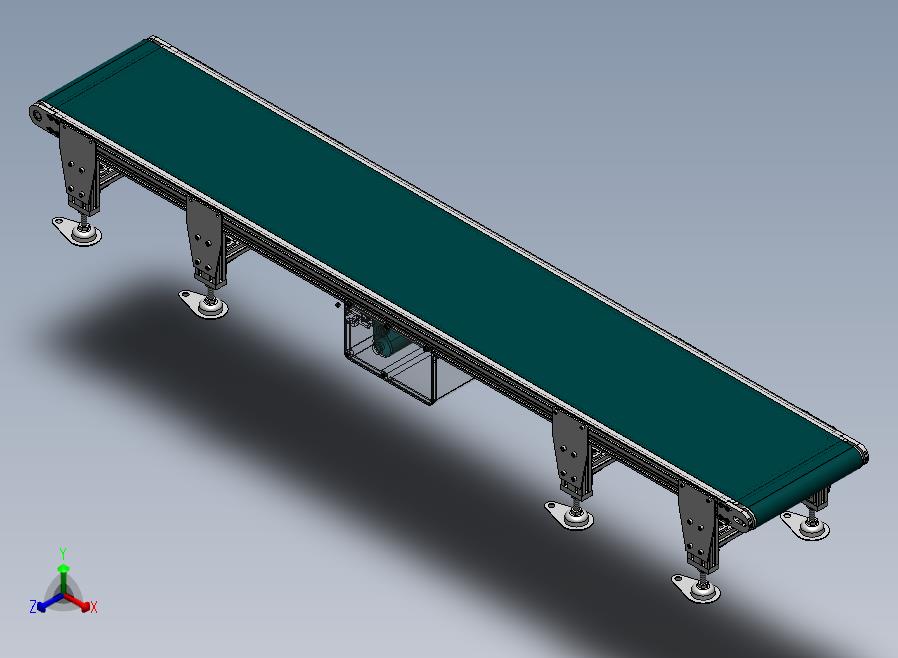 2米皮带线流水线 正等轴测图