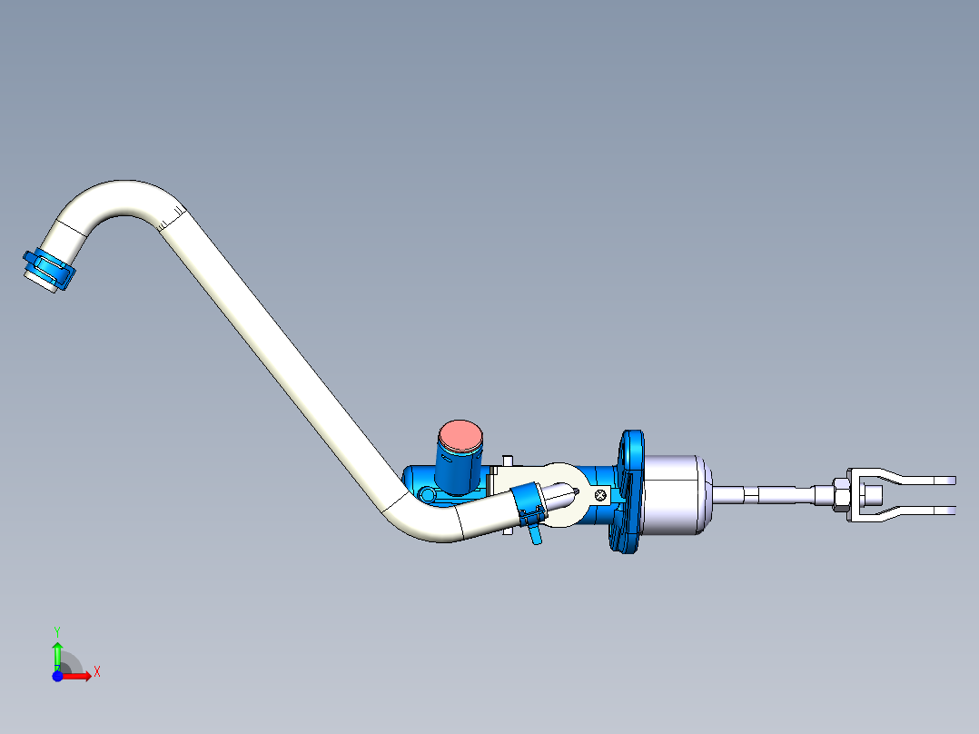 离合器泵模块3D模型前视图
