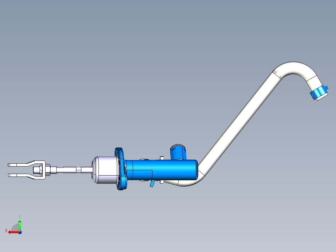 离合器泵模块3D模型后视图