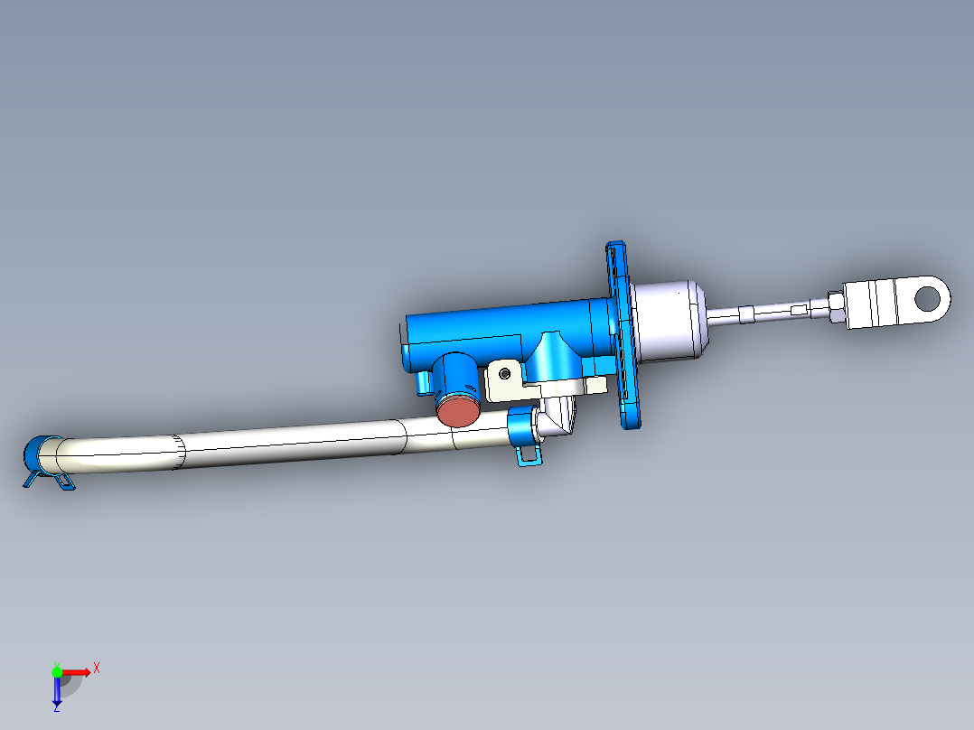 离合器泵模块3D模型俯视图