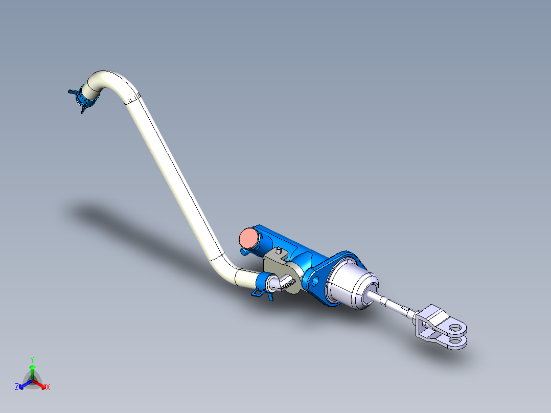 离合器泵模块3D模型正等轴测图