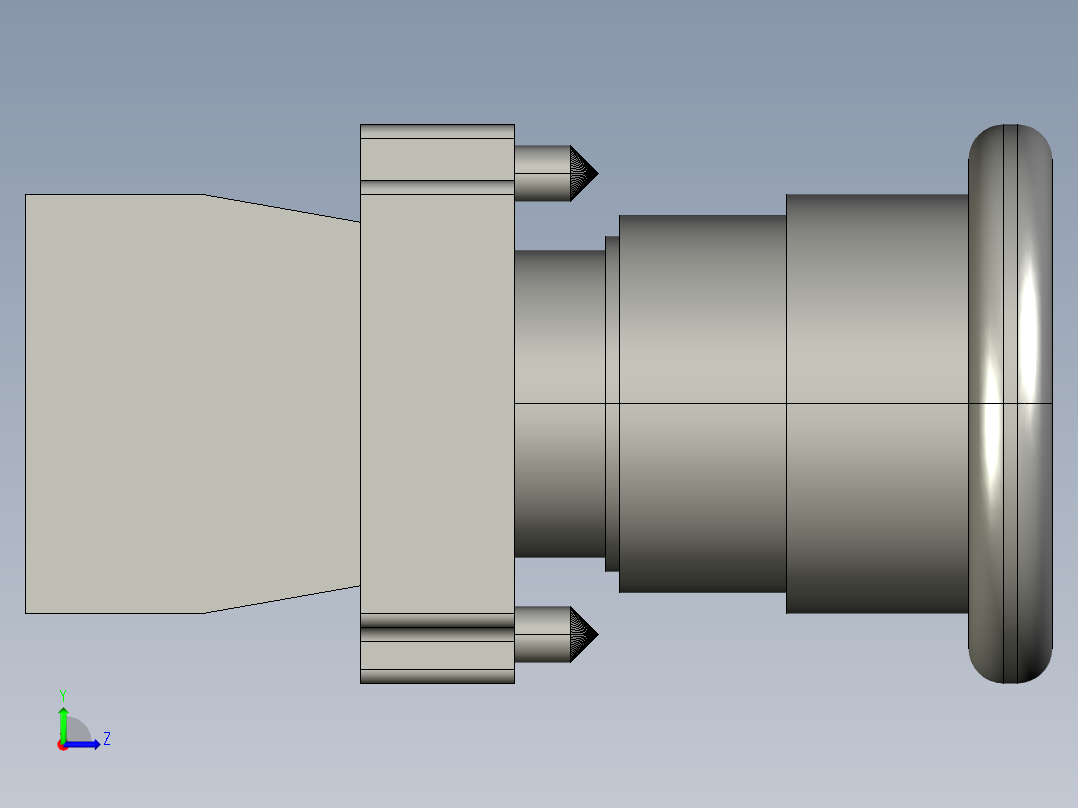 金属电器开关左视图