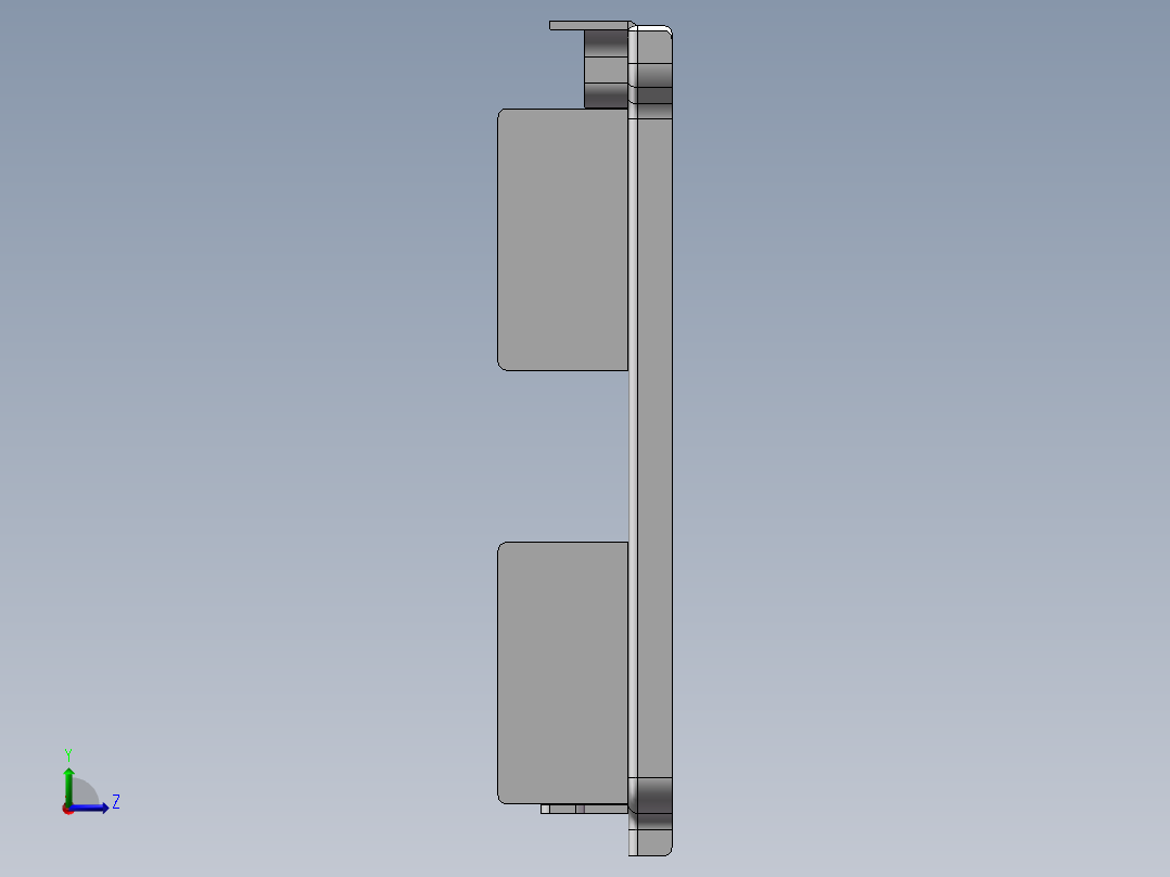 SolidWorks 外罩设计左视图