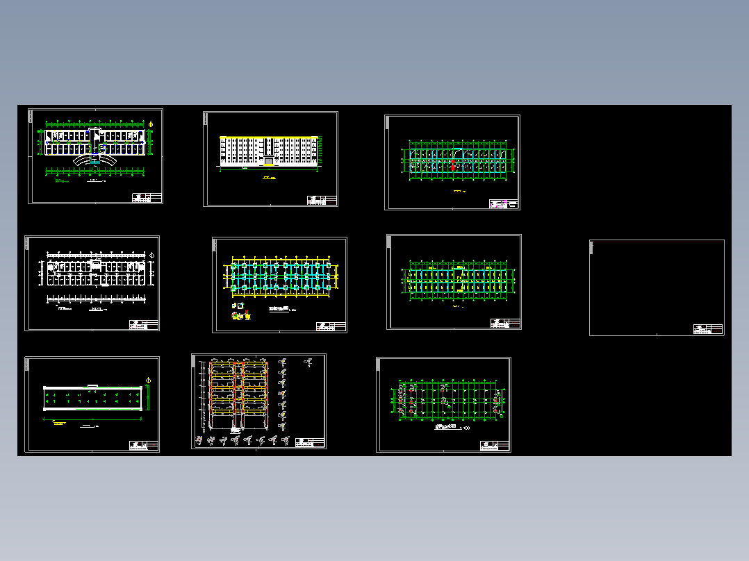 某四层框架商业楼设计建筑图结构图计算书8000平米
