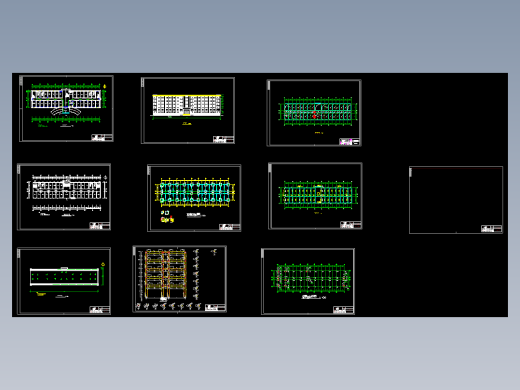 某四层框架商业楼设计建筑图结构图计算书8000平米