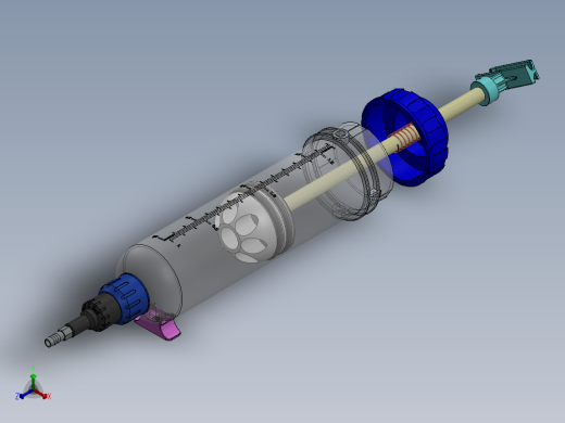 汽车油液提取器注射器1500cc正等轴测缩略图