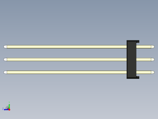 彩色公头100mil（2.54mm）系列-DS1021_black_3x31p_100mil_Type43_rev1.0右视缩略图