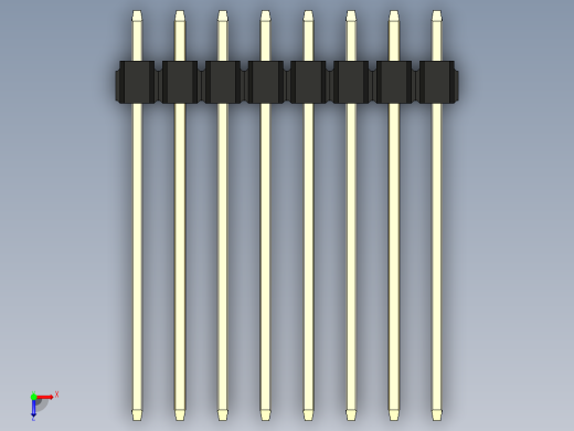 彩色公头100mil（2.54mm）系列-DS1021_black_2x08p_100mil_Type19_rev1.0俯视缩略图