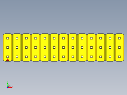 彩色公头100mil（2.54mm）系列-DS1021_yellow_3x13p_100mil_Type19_rev1.0前视缩略图