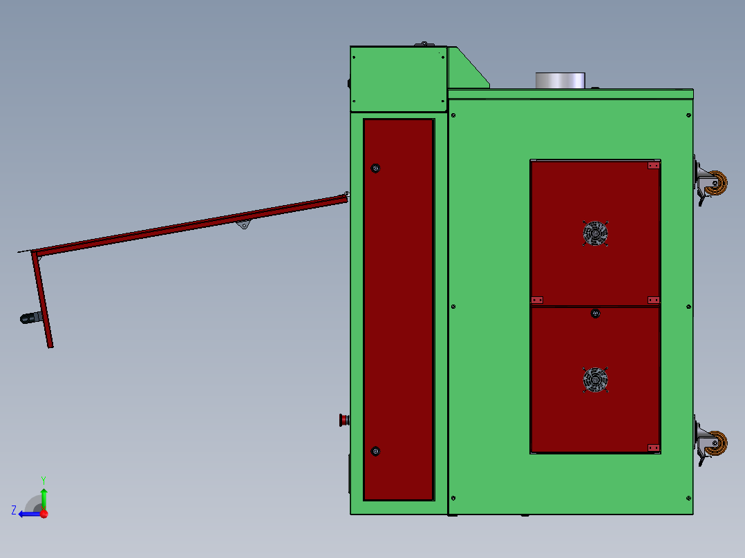 用于塑料和皮革的激光切割机右视图
