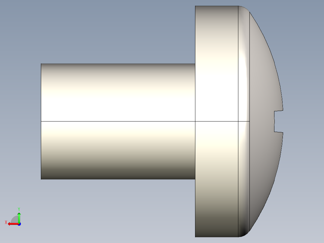 螺丝 M6 十字盘头-M6x8 Screw head.STEP后视图