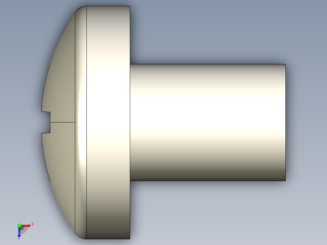 螺丝 M6 十字盘头-M6x8 Screw head.STEP俯视图