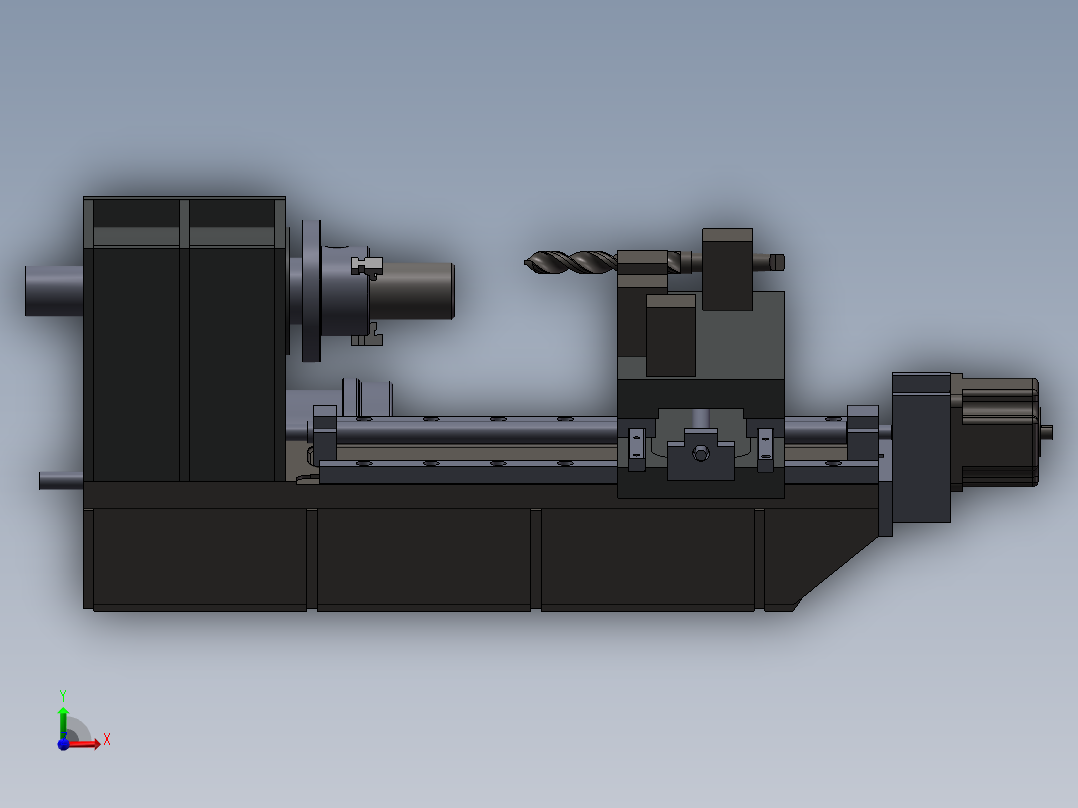 数控车床CNC简易模型前视图