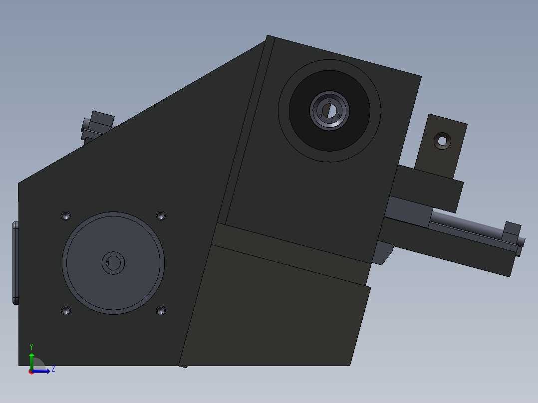 数控车床CNC简易模型左视图