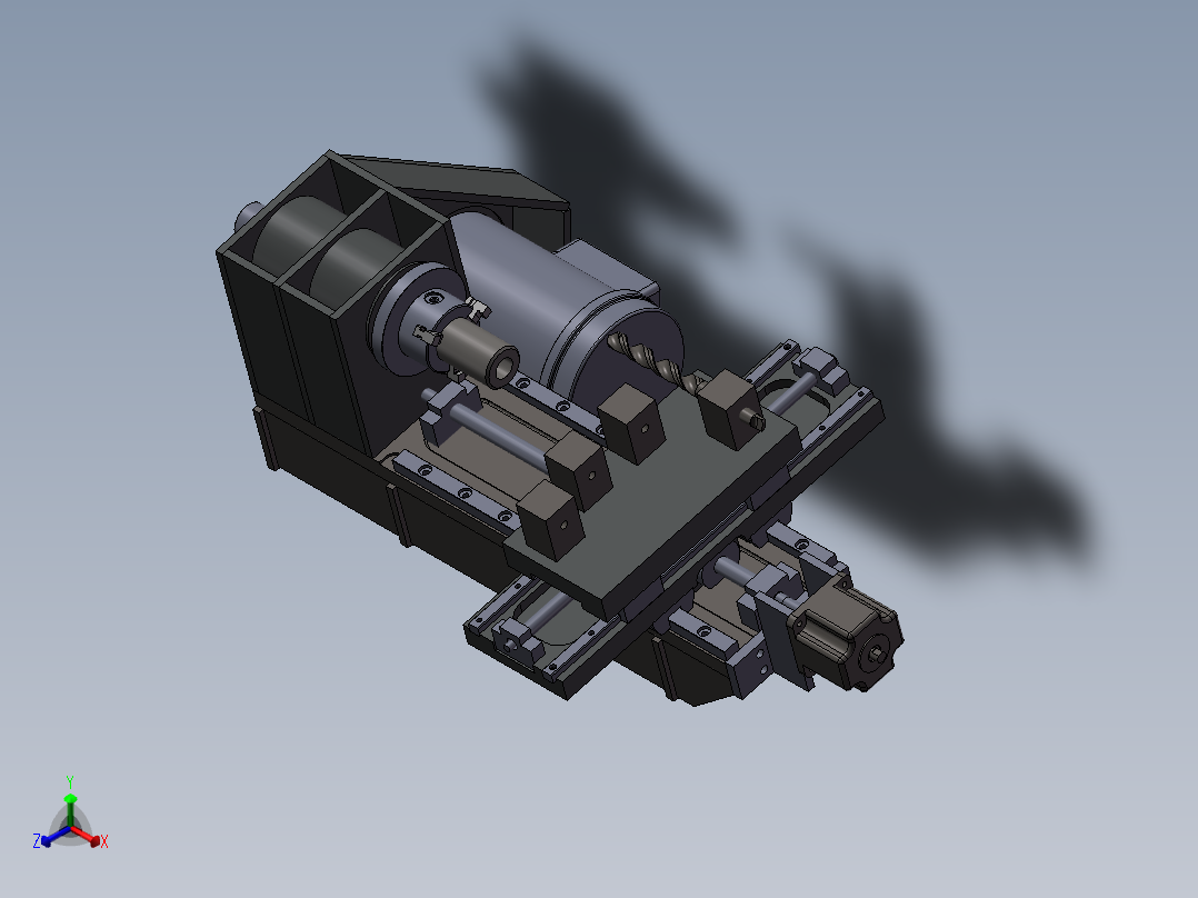 数控车床CNC简易模型正等轴测图