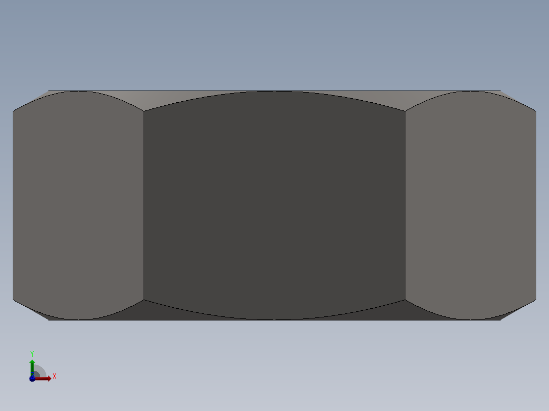 六角螺母和垫圈前视图