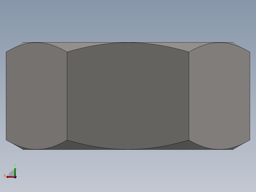 六角螺母和垫圈后视图