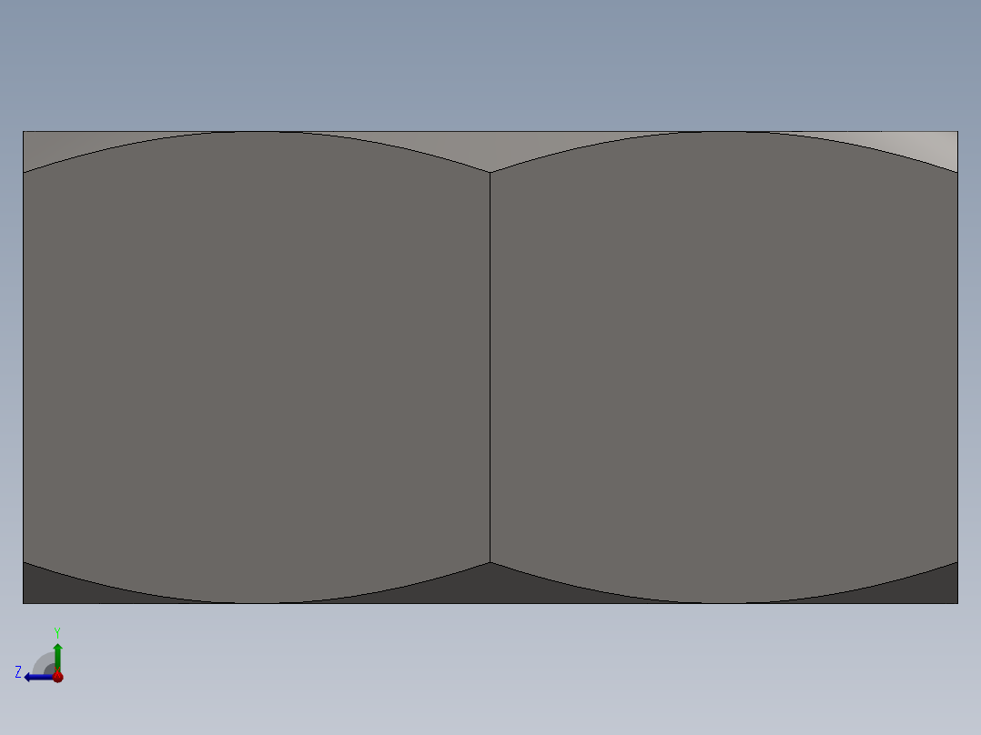 六角螺母和垫圈右视图