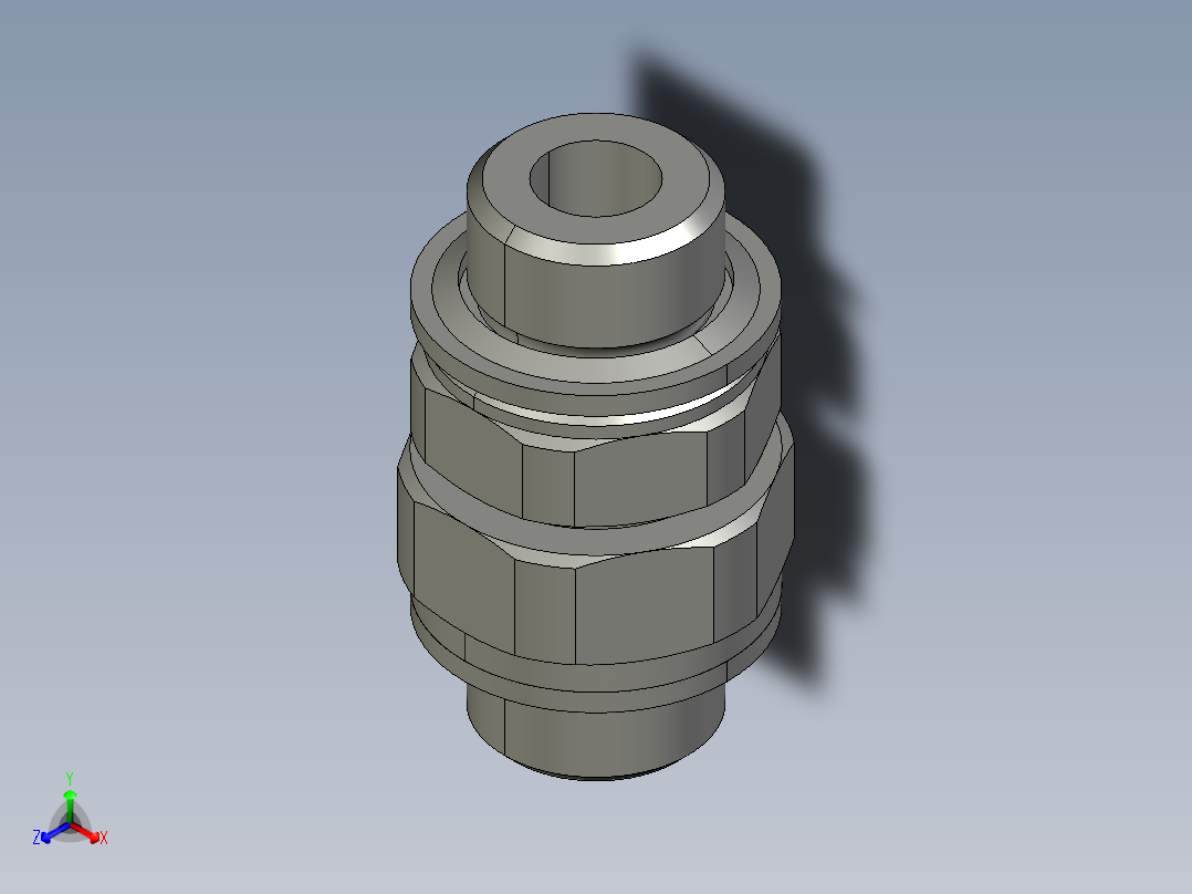 软管与硬管连接用工业通用接头0151_10_10_39主视图