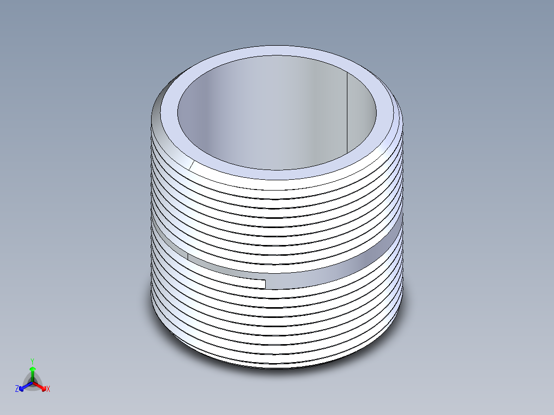 CPVC管件33-Sch80_Nipple_MPTxMPT_9861-213_1.5in x Close正等轴测图