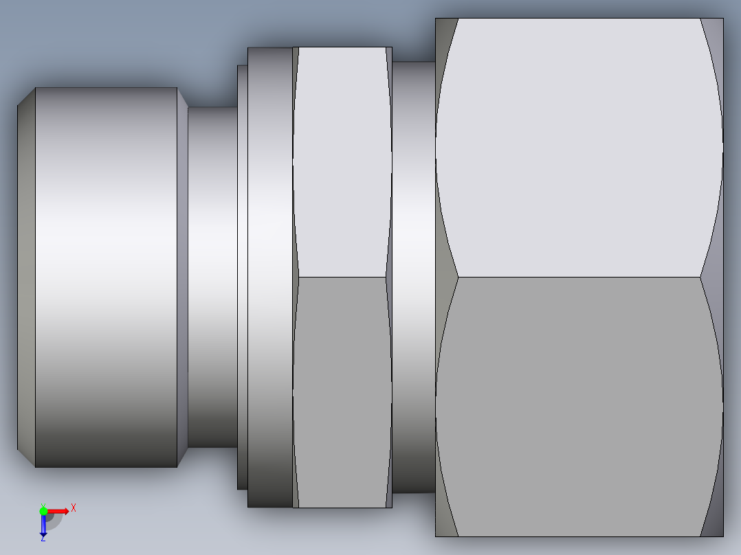 卡套式工业通用硬管接头EO_Male_Stud_connector_GE22ZLREDCF俯视图