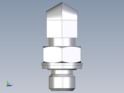 卡套式工业通用硬管接头EO_Adjustable_Locknut_elbow_WEE06SMOMDCF左视缩略图