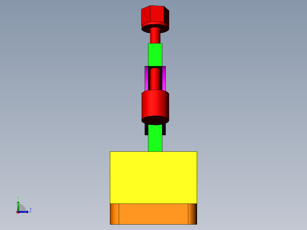 手动夹具运动仿真左视图