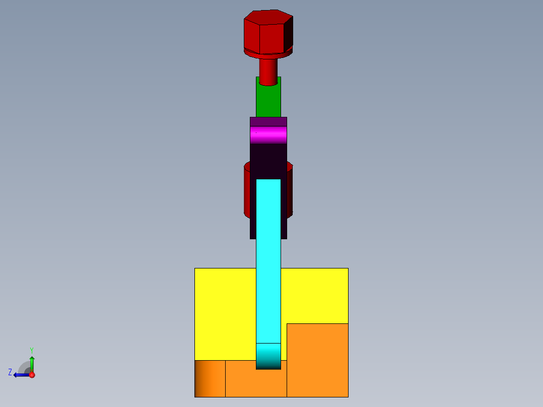 手动夹具运动仿真右视图