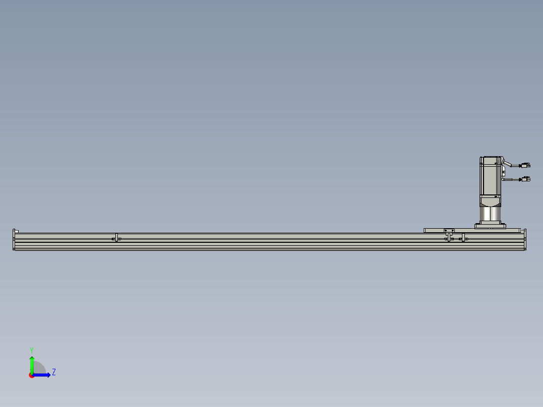 东锦齿条传动DH136G-S1150-BU-减速机+P400W左视图