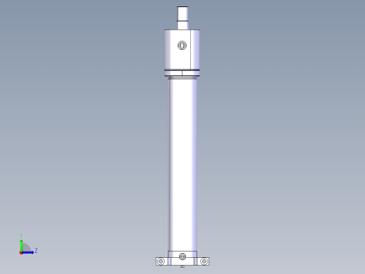 液压缸模型左视缩略图