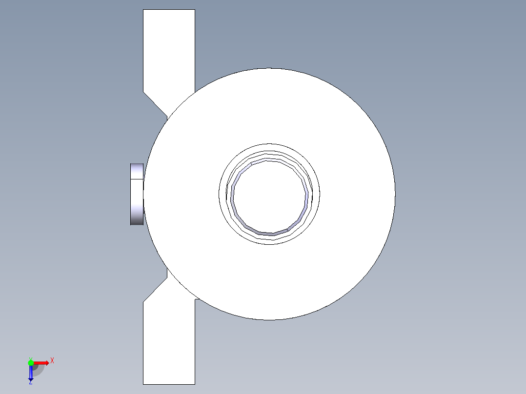 液压缸模型俯视图