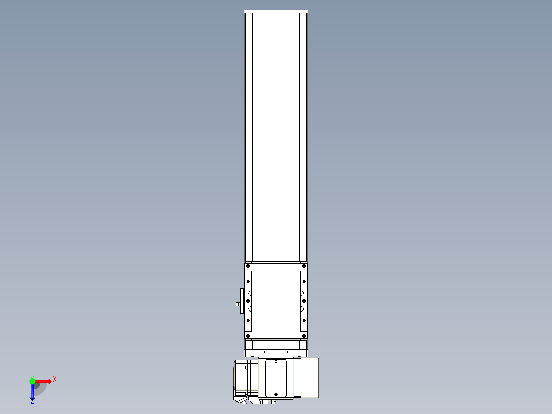 同步带全封闭直线模组TPA-HCB-105D-90-L350-RP-C-P20-N3俯视图