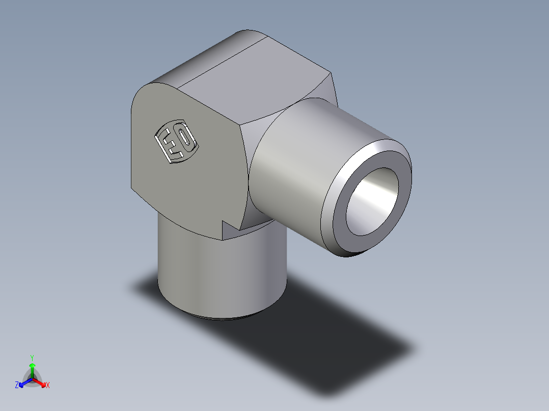 卡套式工业通用硬管接头EO_Union_elbow_W06SCFX主视图