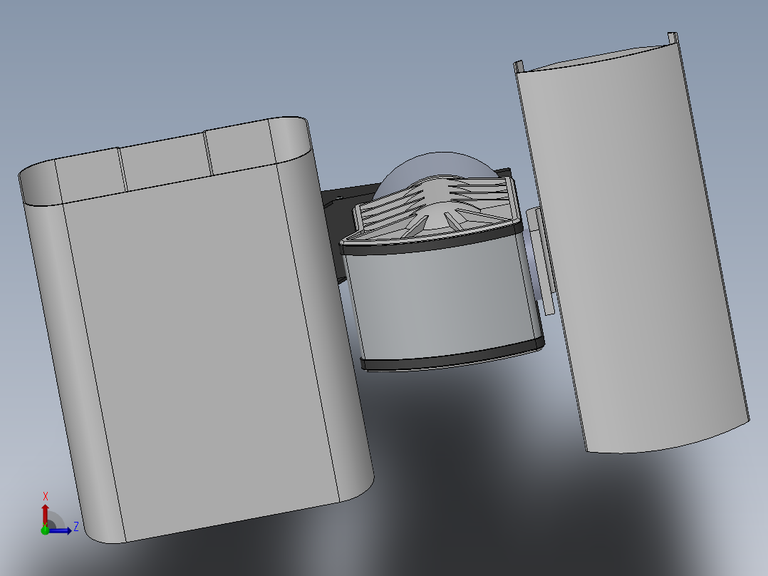 带ptu的闭路电视摄像机俯视图