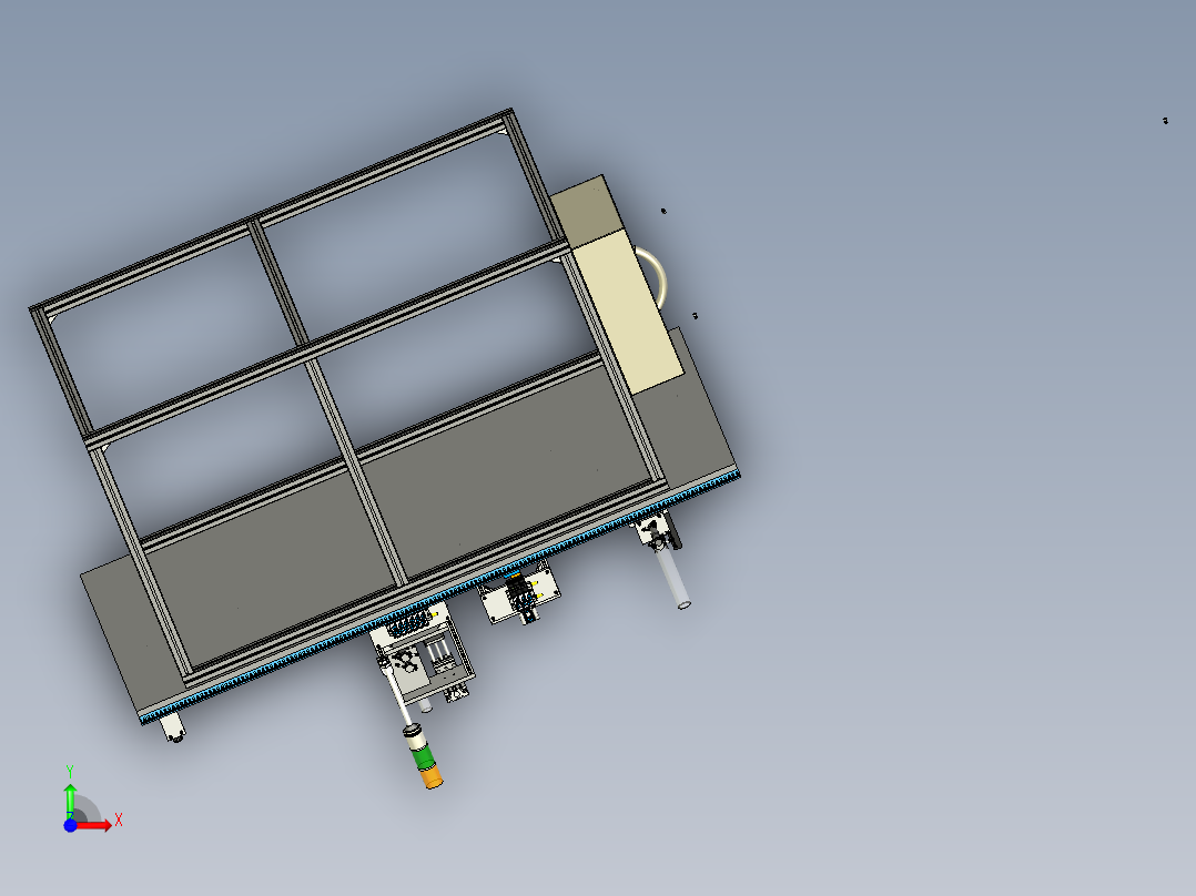 BR-807实训台三维模型含零件明细表格前视图