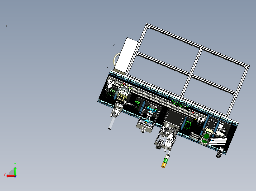 BR-807实训台三维模型含零件明细表格后视图