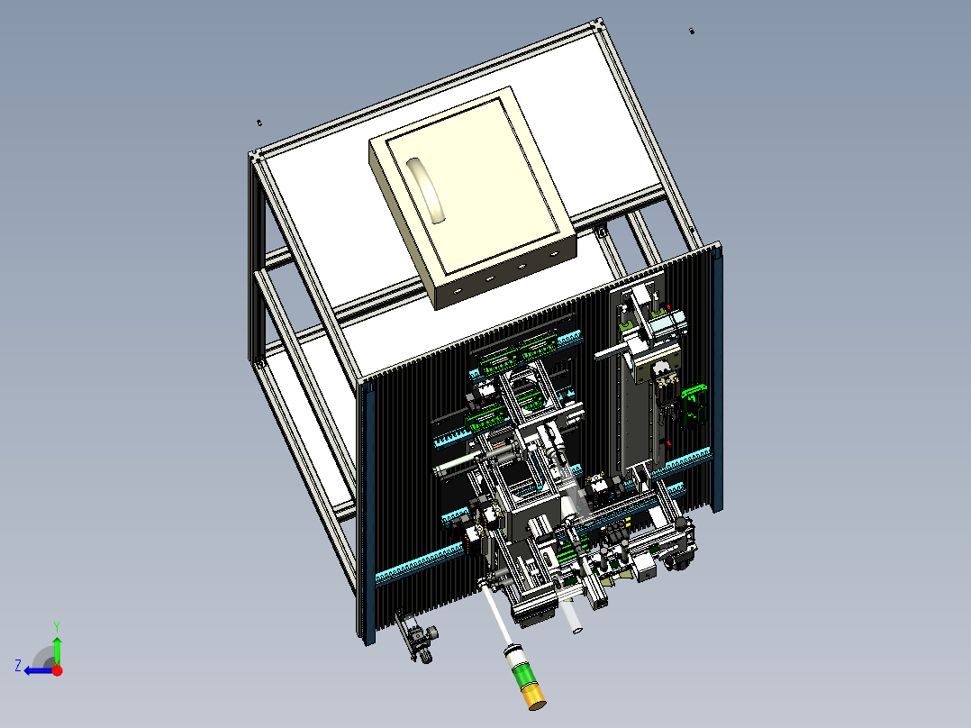 BR-807实训台三维模型含零件明细表格右视图