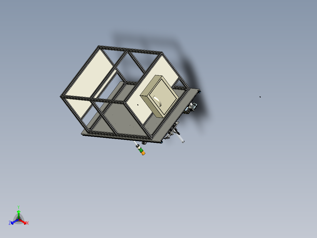 BR-807实训台三维模型含零件明细表格正等轴测图