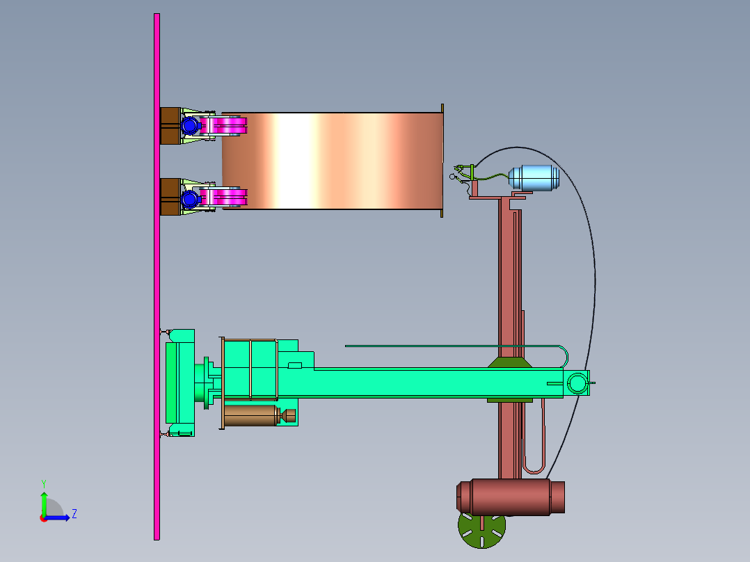 不锈钢圆筒直缝焊接机左视图