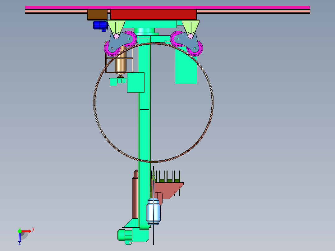 不锈钢圆筒直缝焊接机俯视图