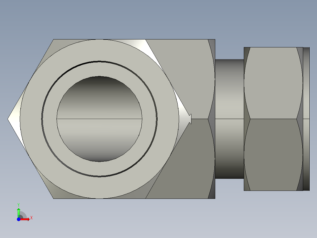 卡套式工业通用硬管接头24_dbu-s前视图
