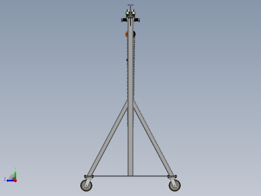 gantry-crane门式起重机3D数模图纸 Solidworks设计 附IGS STEP右视缩略图