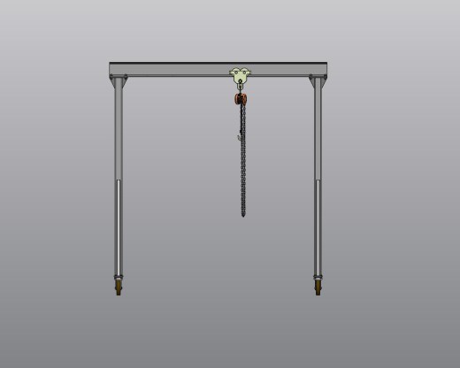 gantry-crane门式起重机3D数模图纸 Solidworks设计 附IGS STEP缩略图