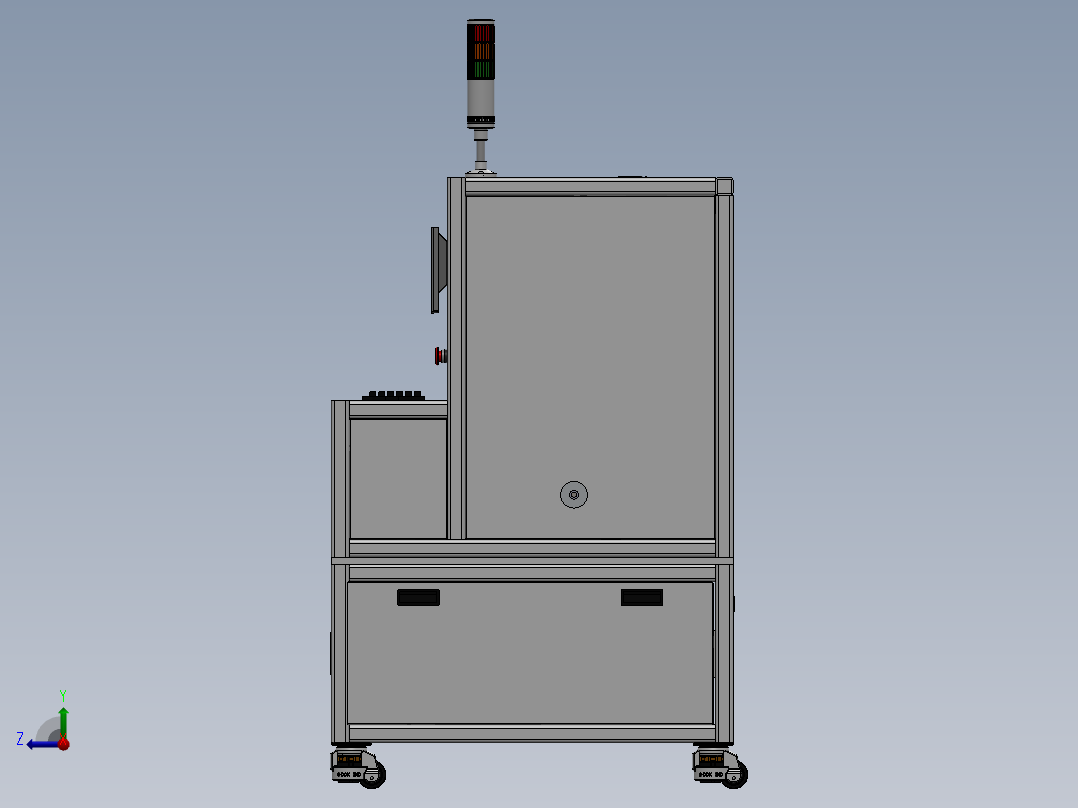 回转激光切割sw18可编辑右视图