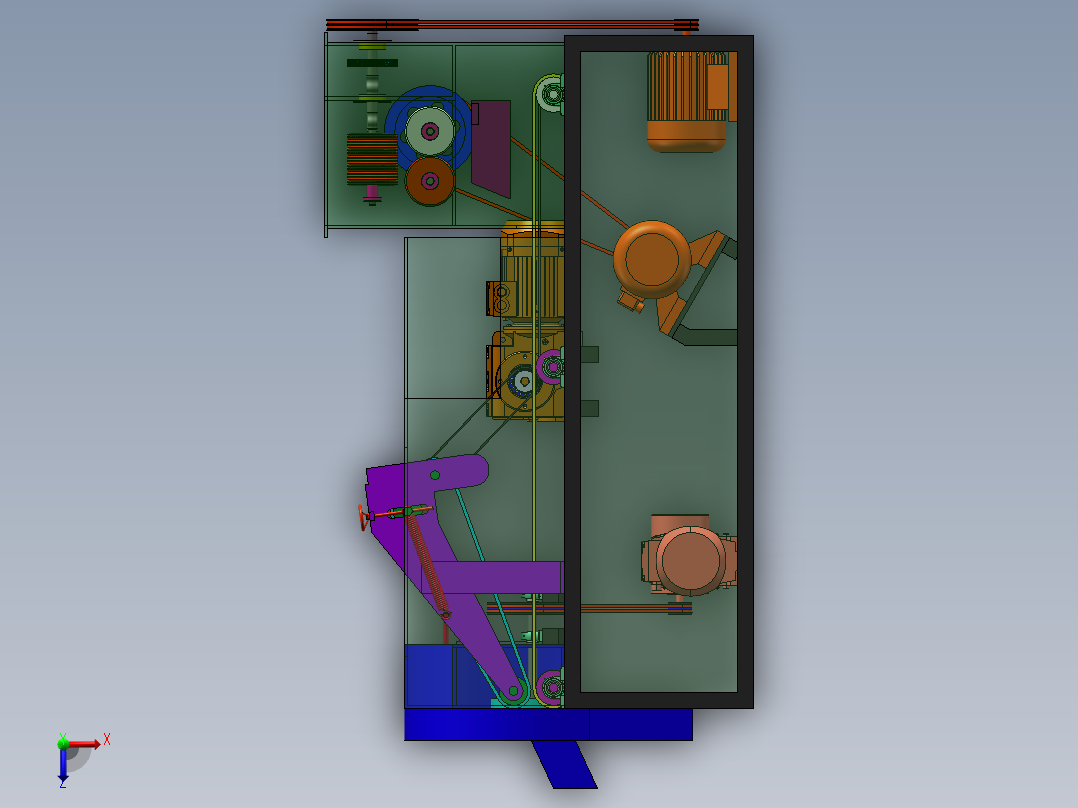 切丝系统sw19可编辑俯视图