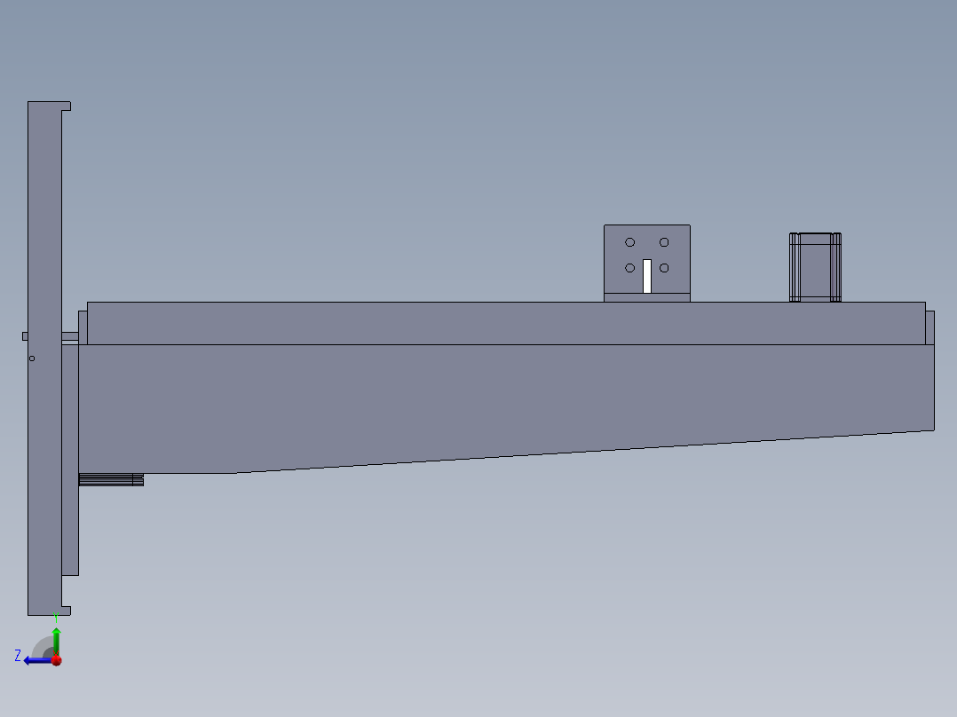液压工作台自动上料装置-上传文件右视图