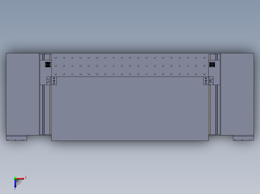 液压工作台自动上料装置-上传文件俯视图