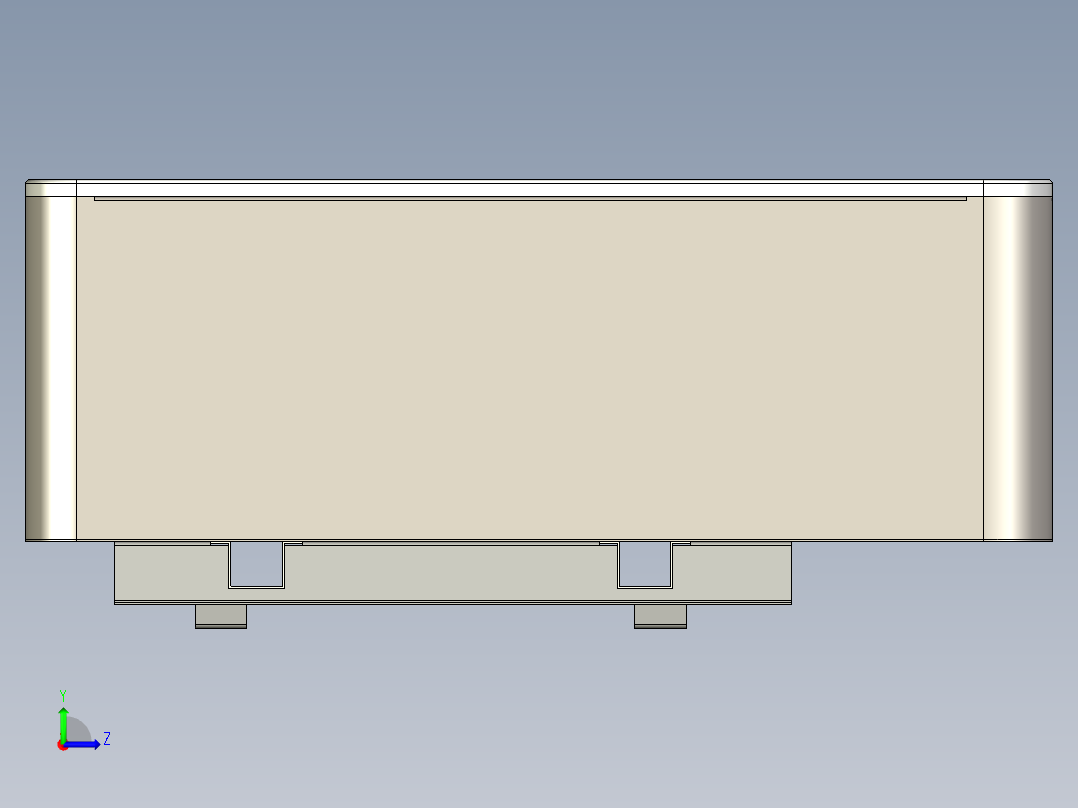 壁挂式家庭储能外壳左视图