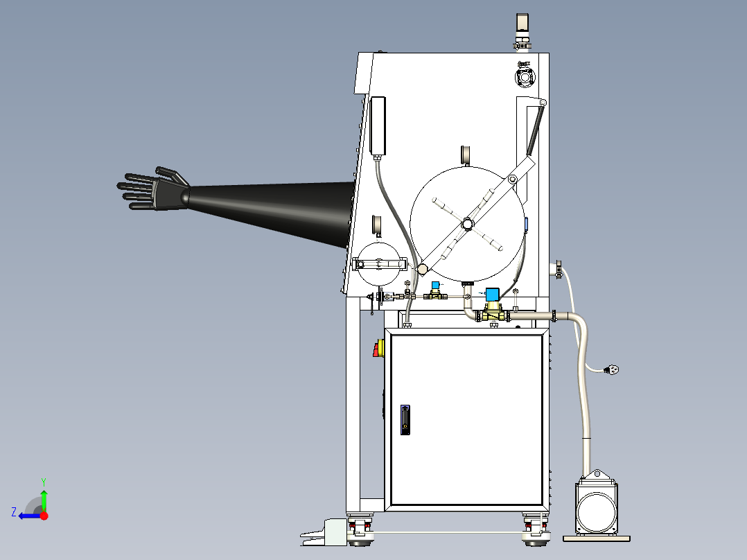 手套箱sw21可编辑右视图